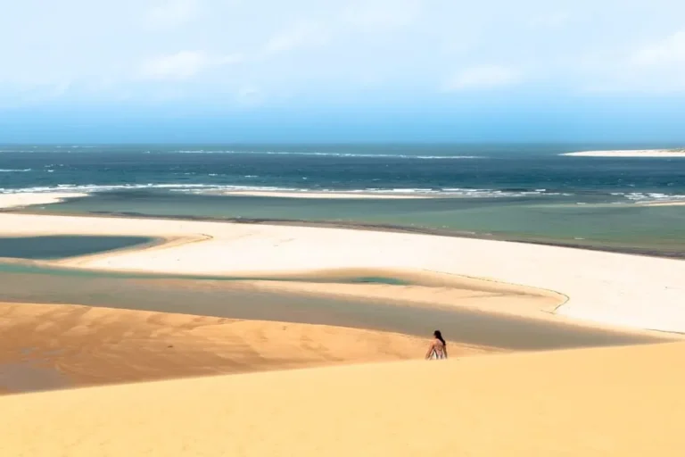 the sandbards of vilanculos mozambique with kate storm sitting in the distance
