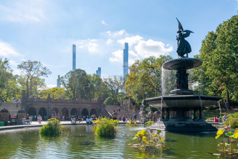 fountain near bethesda terrace in nyc central park