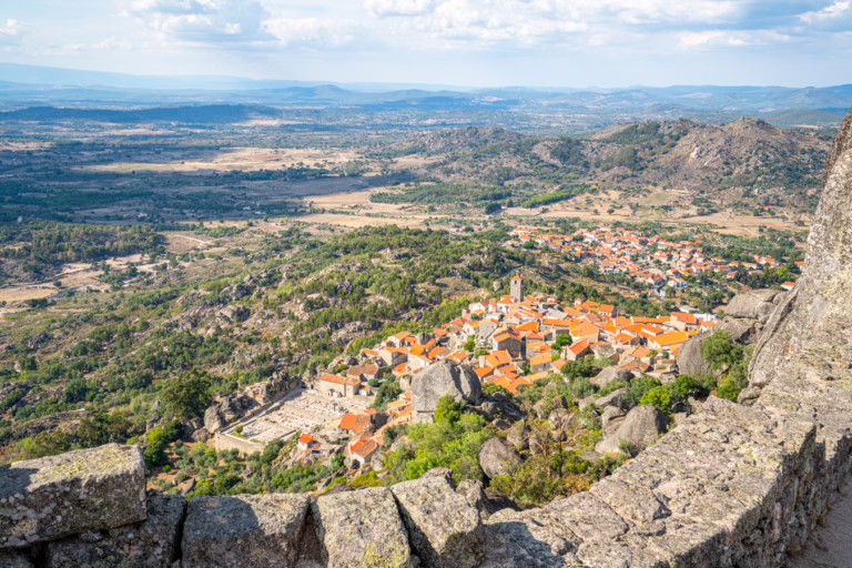 view of monsanto from castle walls, one of the best things to do monsanto portugal